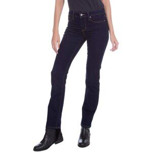 Women's Straight Jeans Plus Size Tummy Control Slim Leg Denim